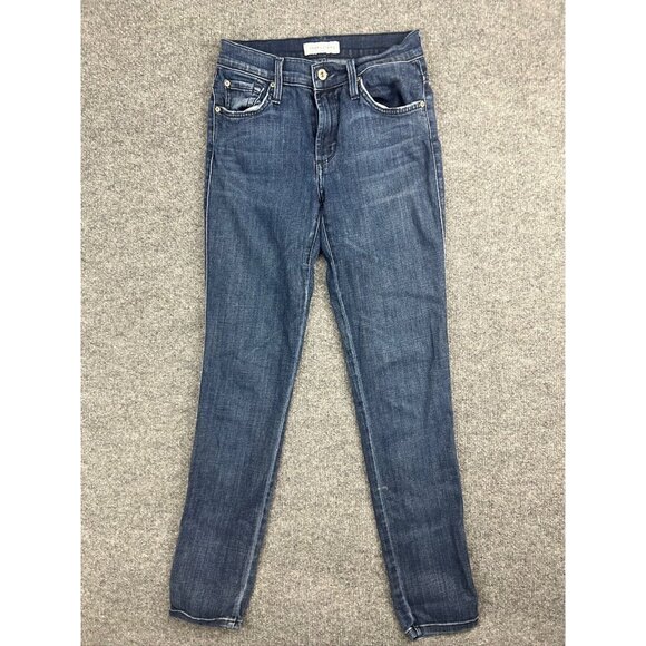 James Jeans Women's 26 Blue Denim James Twiggy Skinny Mid Rise Stretch USA Made - Picture 1 of 7